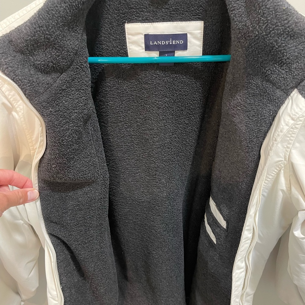 Land’s End White Winter Jacket